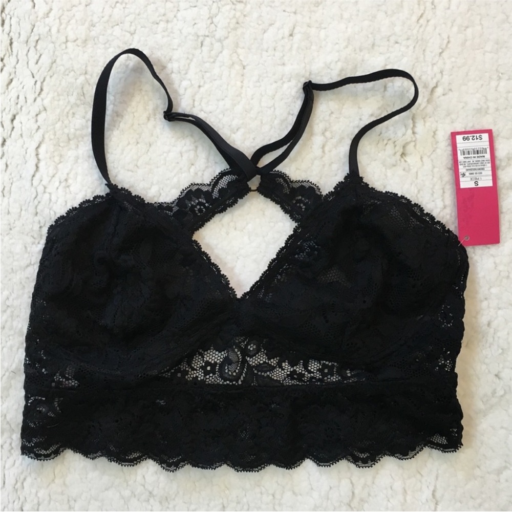 Black lace bralette